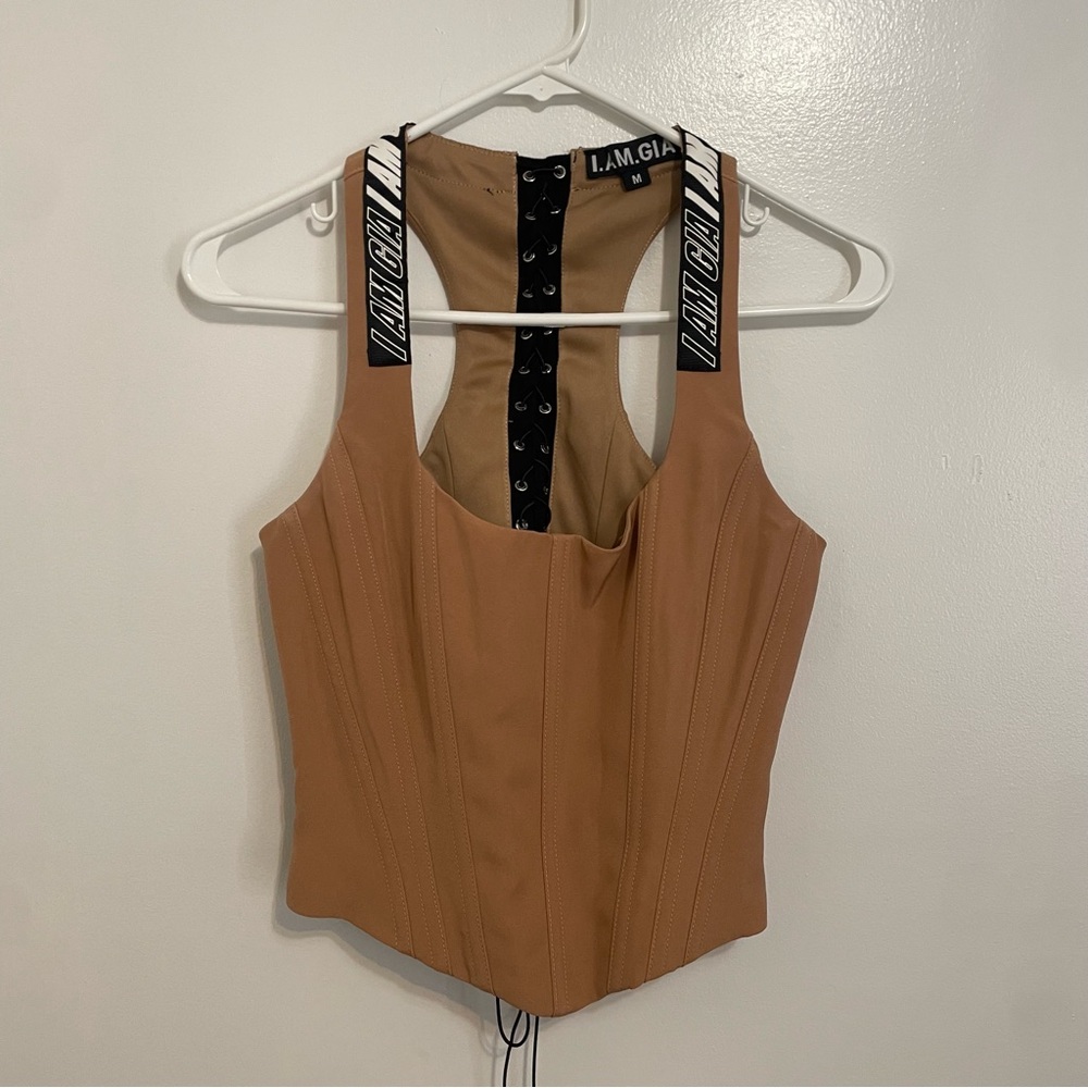 I.AM.GIA Tan Corset Top